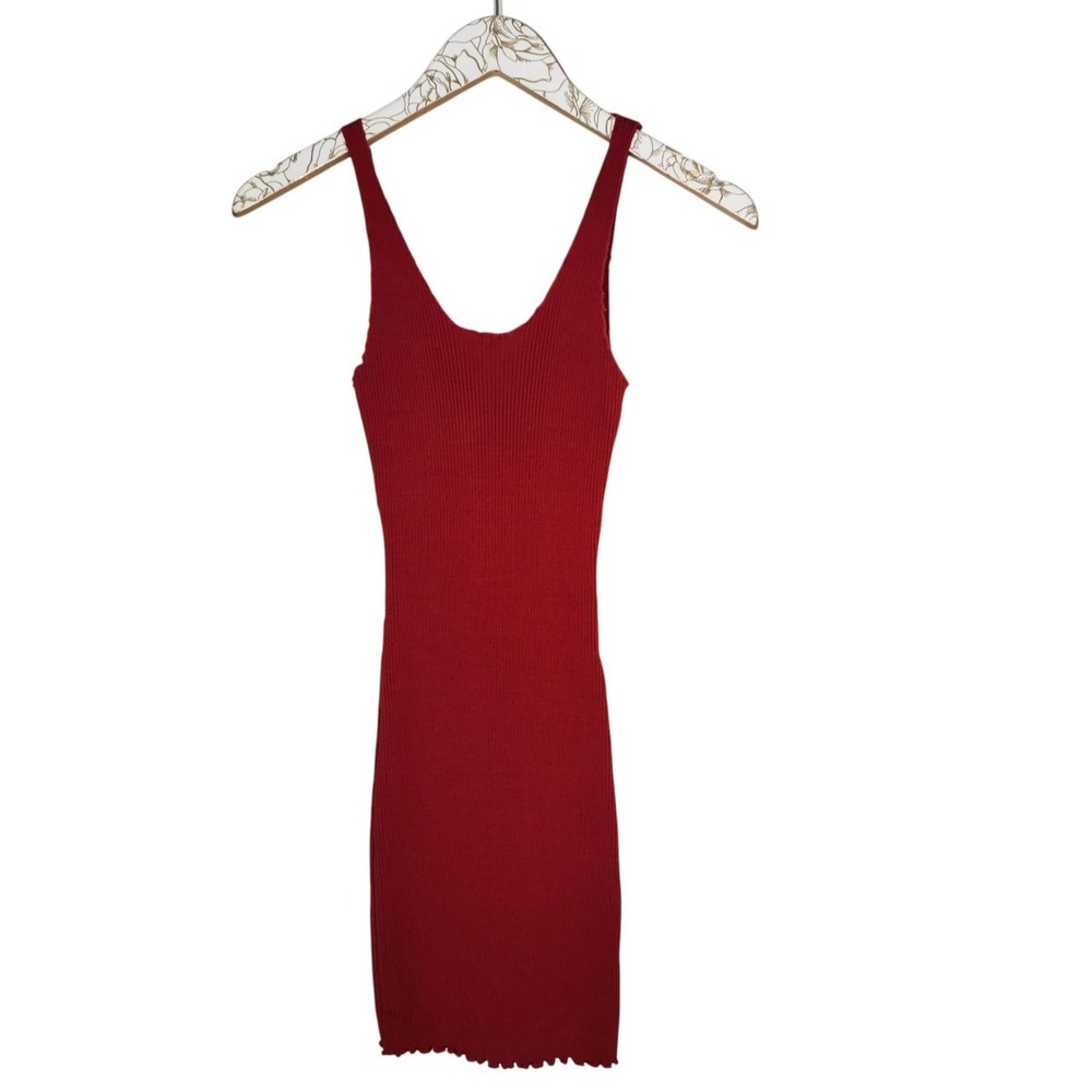SEEK THE LABEL Dress Womens Small Ribbed Knit Bodycon Sleeveless Tank Stretch